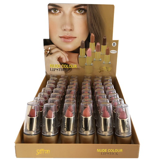 Saffron Lipstick nude 48pcs tray B