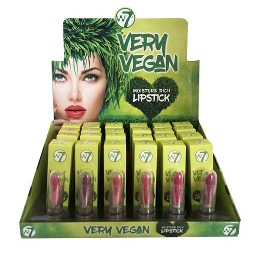 W7 Very Vegan Pink Lipstick display