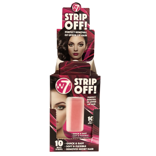 W7 Strip Off !! 10 wax strips (12 stuks op display)