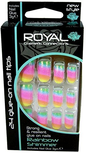 Royal Kunstnagels Rainbow Shimmer glitter (6 stuks)