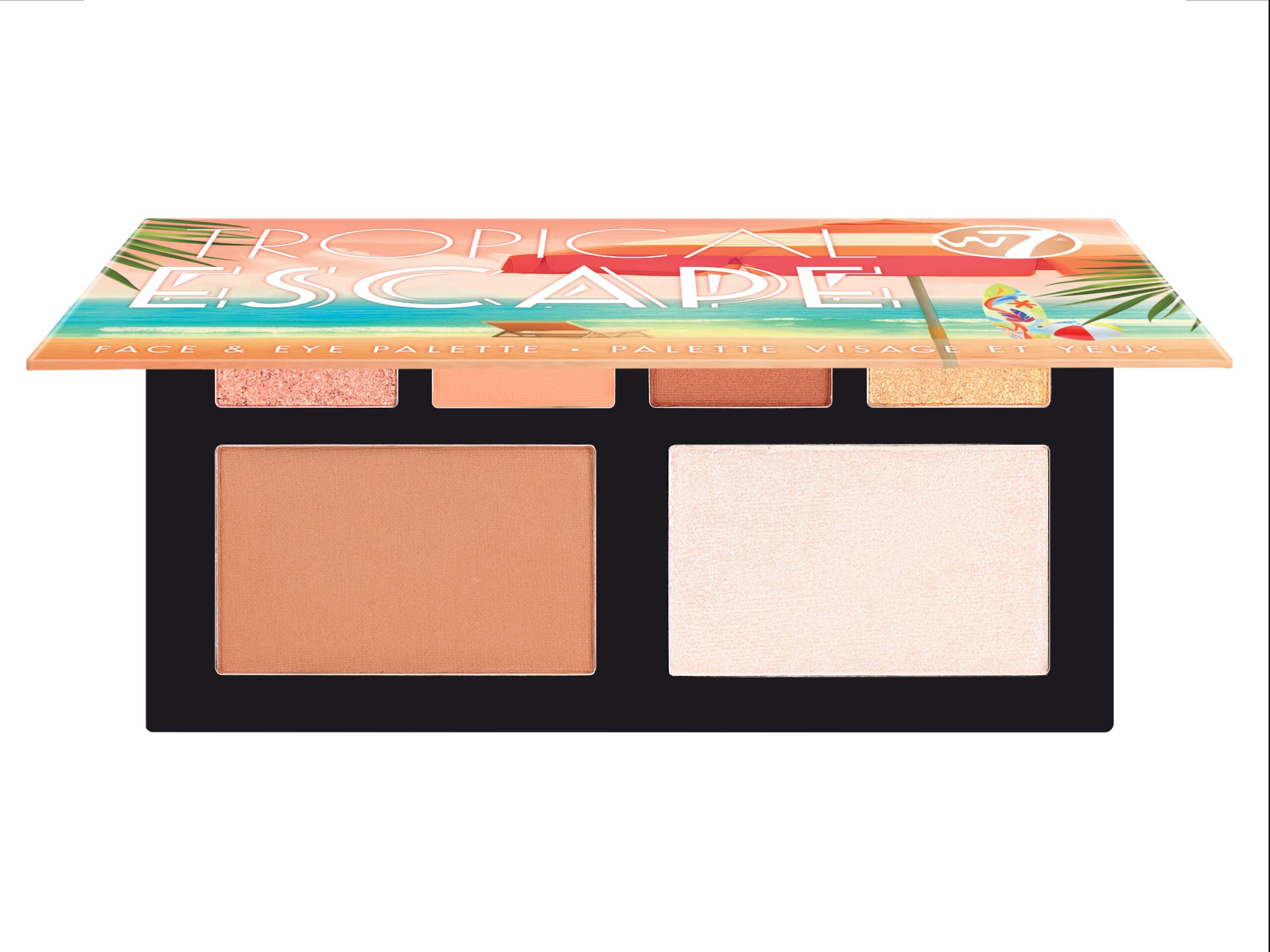 W7 Tropical Escape Face & Eye Palette - Golden Gaze (light/medium) - Afbeelding 2