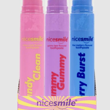 Nice Smile Tandpasta - Candy/Gummy & Raspberry (12)