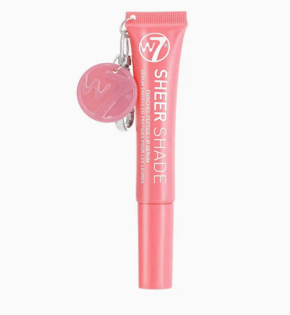 W7 Sheer Shade Enriched Peptide Lip Serum Key Ring Pink Champagne