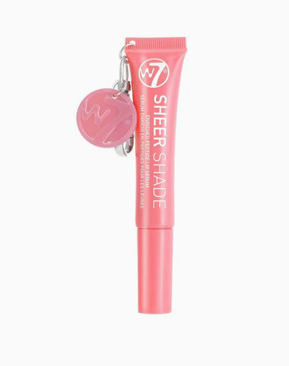 W7 Sheer Shade Enriched Peptide Lip Serum Key Ring Pink Champagne