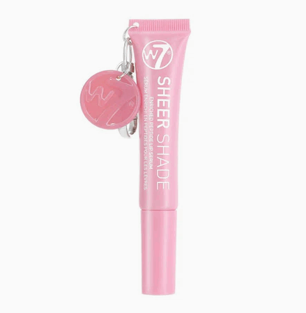 W7 Sheer Shade Enriched Peptide Lip Serum Key Ring Pink Mirage