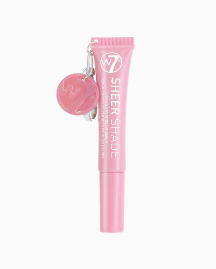 W7 Sheer Shade Enriched Peptide Lip Serum Key Ring Pink Mirage