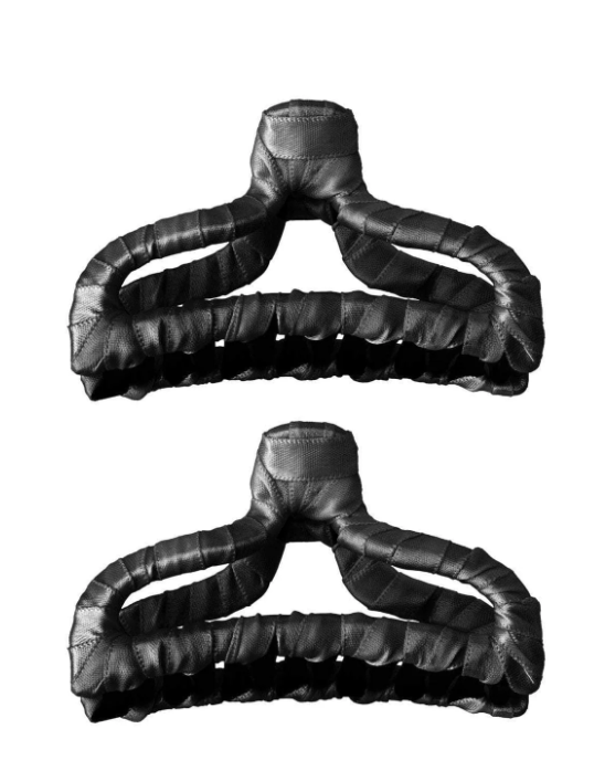 W7 Satin Claw Hair Clip Set - Black (2-pack) - Afbeelding 2