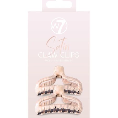 W7 Satin Claw Hair Clip Set - Nude (2-pack)