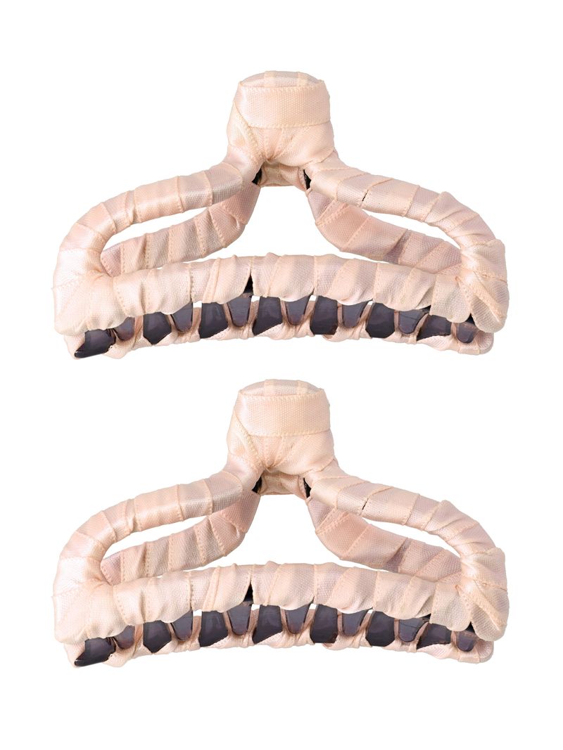 W7 Satin Claw Hair Clip Set - Nude (2-pack) - Afbeelding 2