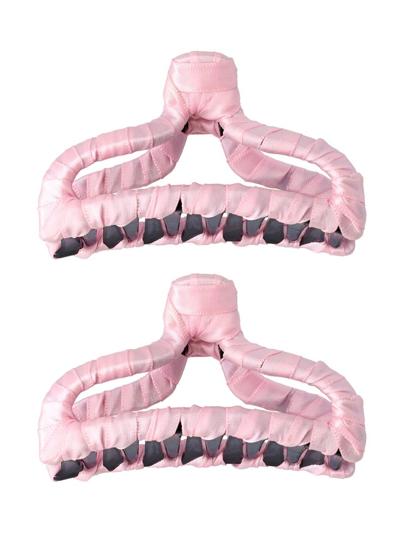 W7 Satin Claw Hair Clip Set - Pink (2-pack) - Afbeelding 2
