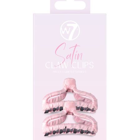 W7 Satin Claw Hair Clip Set - Pink (2-pack)