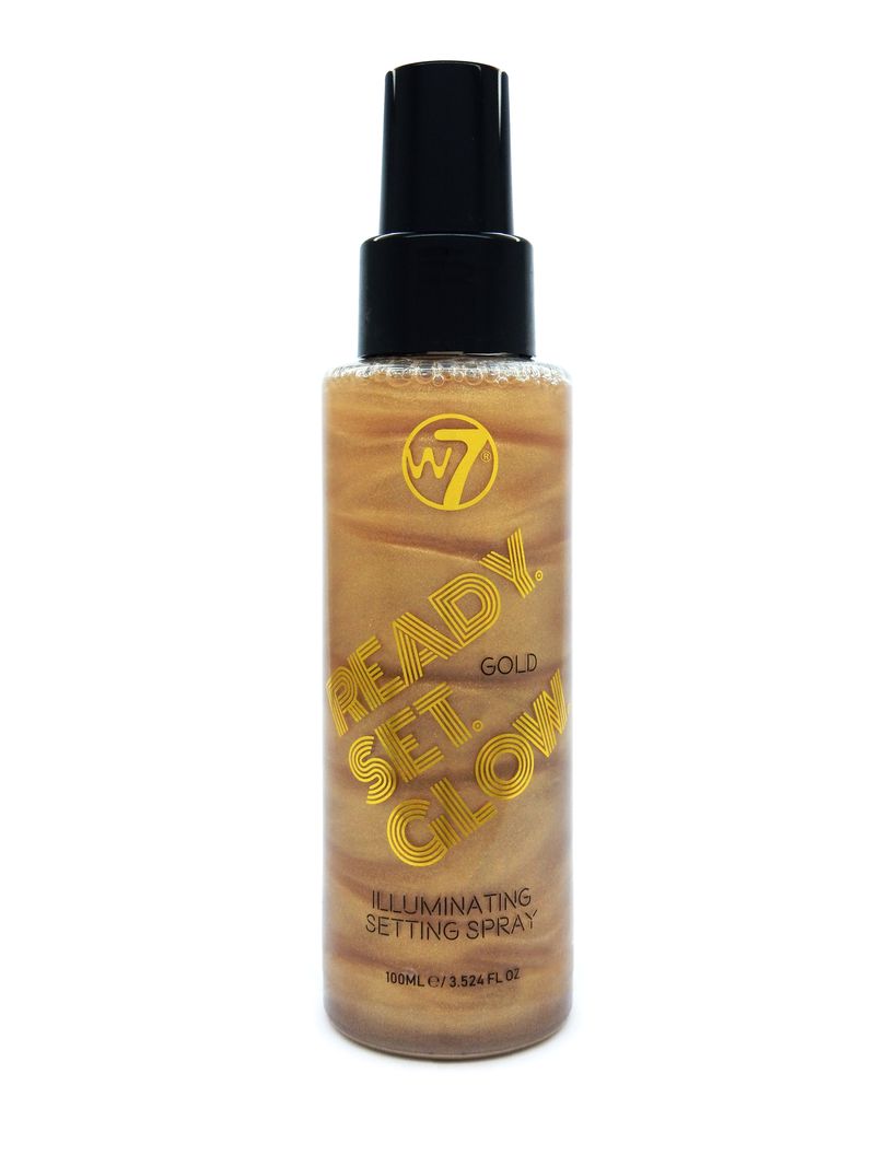 W7 Ready Set Glow Setting Spray - Gold