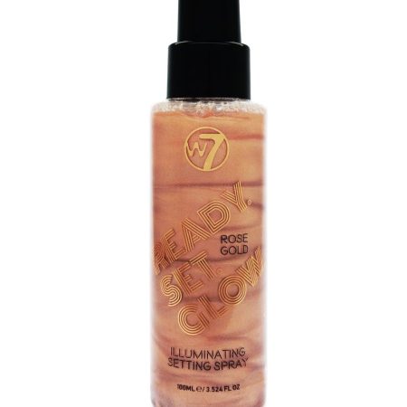 W7 Ready Set Glow Setting Spray - Rose Gold