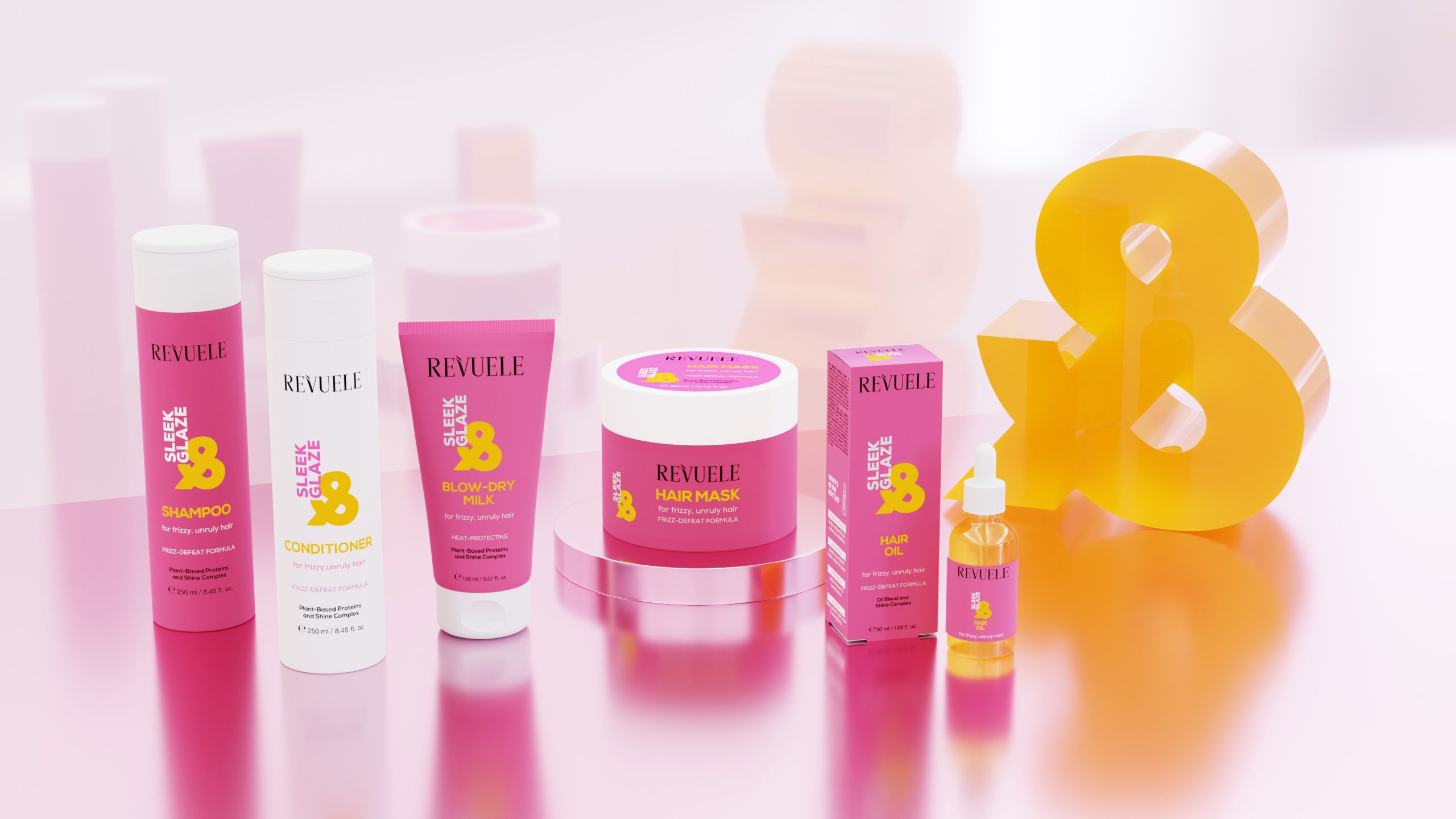 Revuele Shampoo Sleek & Glaze 250ML (12) - Afbeelding 2