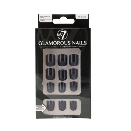 W7 Glamorous Nails - Jet Black (12)