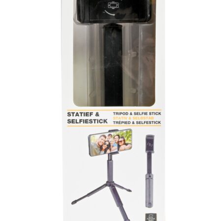 Benson Statief + Selfiestick uitschuifbaar