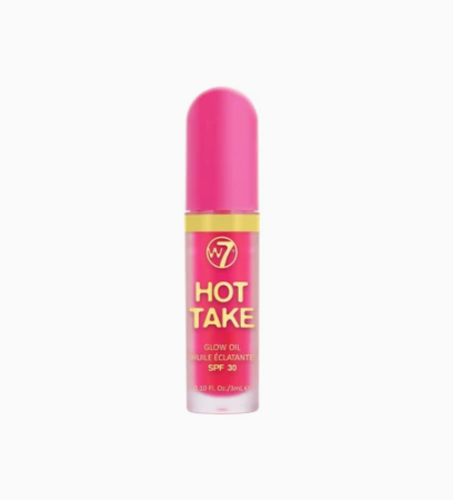 W7 Hot Take Glow Lip Oil SPF 30 - Pink